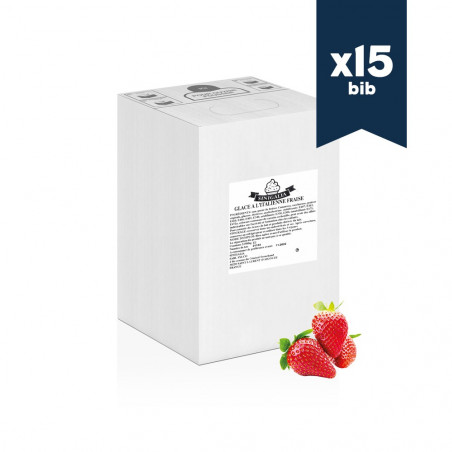 Mix liquide premium glace à l'italienne fraise - Sinigalia (Bib 5,5kg x 15)