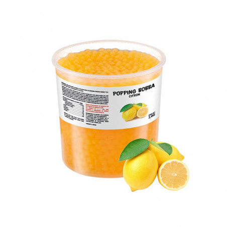 Perles de fruit Citron Bubble tea - Popping Bobba (Pot 3,4kg)