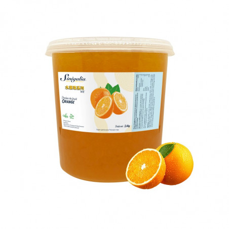 Perles de fruit Orange Bubble tea - Sinigalia (Pot 3,4kg)